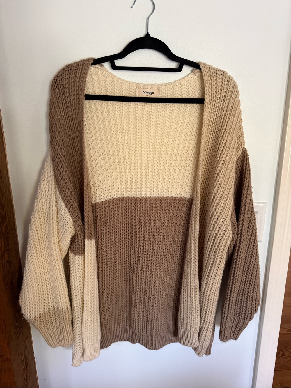 Anthropologie Porridge Color-block Knit Cardigan - one size fits all!